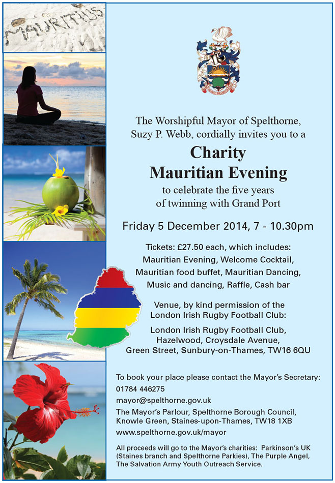 Mayor's Fundraiser Dinner Dance, 5th December at London Irish Hazelwood Centre