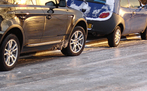 Icy roads in Lower Sunbury